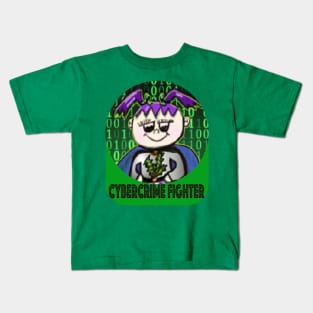 Cybercrime fighter superhero girl Kids T-Shirt